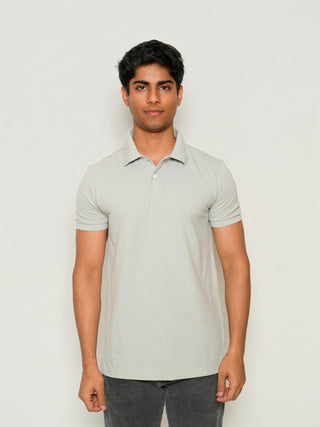 Structure Fit (P/D) - Button Polo Short Sleeve - Granite Gray