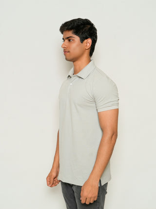 Structure Fit (P/D) - Button Polo Short Sleeve - Granite Gray