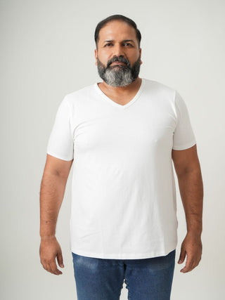 Balanced Fit - V-Neck Short Sleeve - Classic White