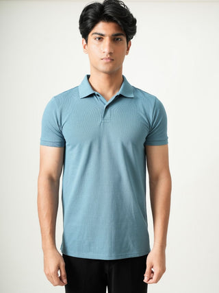 V-Taper Fit (V-fit) - Button Polo Short Sleeve - Cobalt Blue
