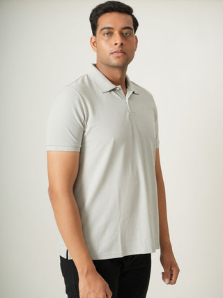 King Fit - Button Polo Short Sleeve - Granite Gray
