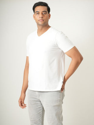 King Fit - V-Neck Short Sleeve - Classic White