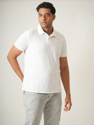 King Fit - Button Polo Short Sleeve - Classic White