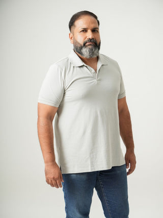 Balanced Fit - Button Polo Short Sleeve - Granite Gray