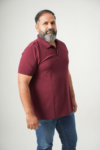 Balanced Fit - Button Polo Short Sleeve - Red Rock