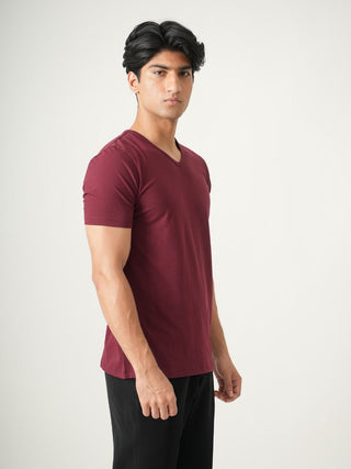 V-Taper Fit ( V-fit) V- Neck Short Sleeve - Red Rock