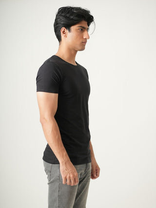 V-Taper Fit ( V-fit) Crew Neck Short Sleeve - Charcoal Black