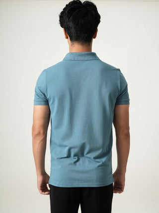 V-Taper Fit (V-fit) - Zip Polo Short Sleeve - Cobalt Blue