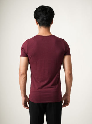 V-Taper Fit ( V-fit) Henley Neck Short Sleeve - Red Rock