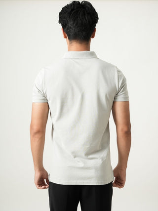 V-Taper Fit (V-fit) - Button Polo Short Sleeve - Granite Gray