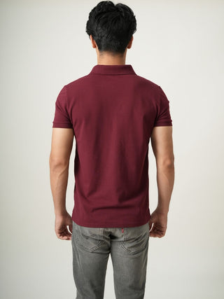 V-Taper Fit (V-fit) - Button Polo Short Sleeve - Red Rock