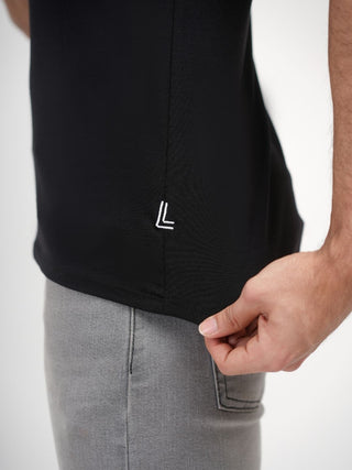 Power Fit - V-Neck Short Sleeve - Charcoal Black