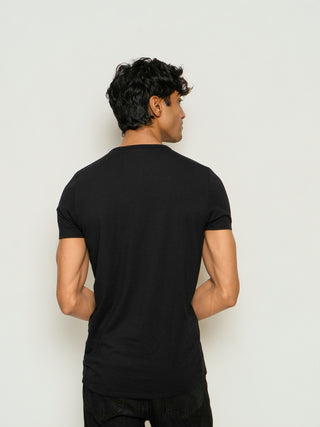 Sleek Fit- Crew Neck Short Sleeve- Charcoal Black