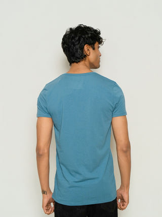Sleek Fit- V-Neck Short Sleeve- Cobalt Blue