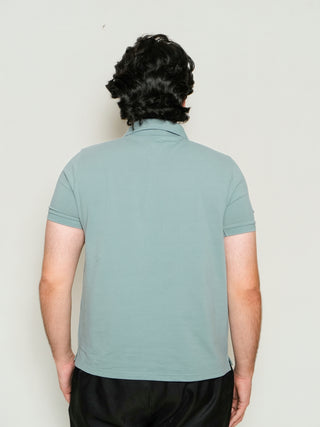 King Fit - Zip Polo Short Sleeve - Sage Blue