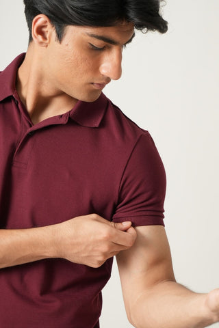 V-Taper Fit (V-fit) - Button Polo Short Sleeve - Red Rock