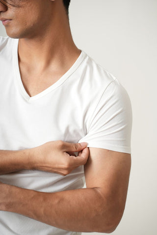 V-Taper Fit ( V-fit) V- Neck Short Sleeve - Classic White