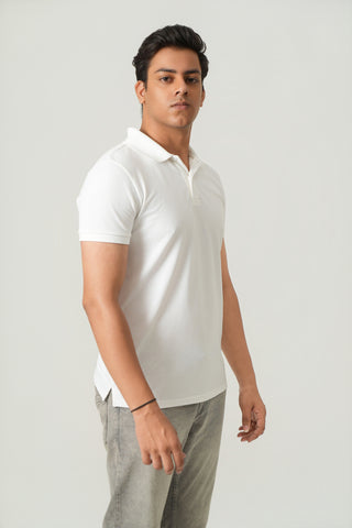 Define Fit - Button Polo Short Sleeve - Classic White