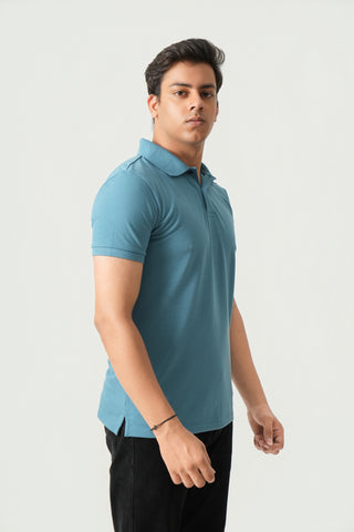 Define Fit - Button Polo Short Sleeve - Cobalt Blue