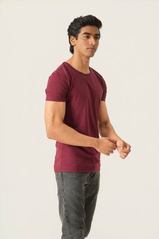 Sleek Fit- Crew Neck Short Sleeve- Red Rock